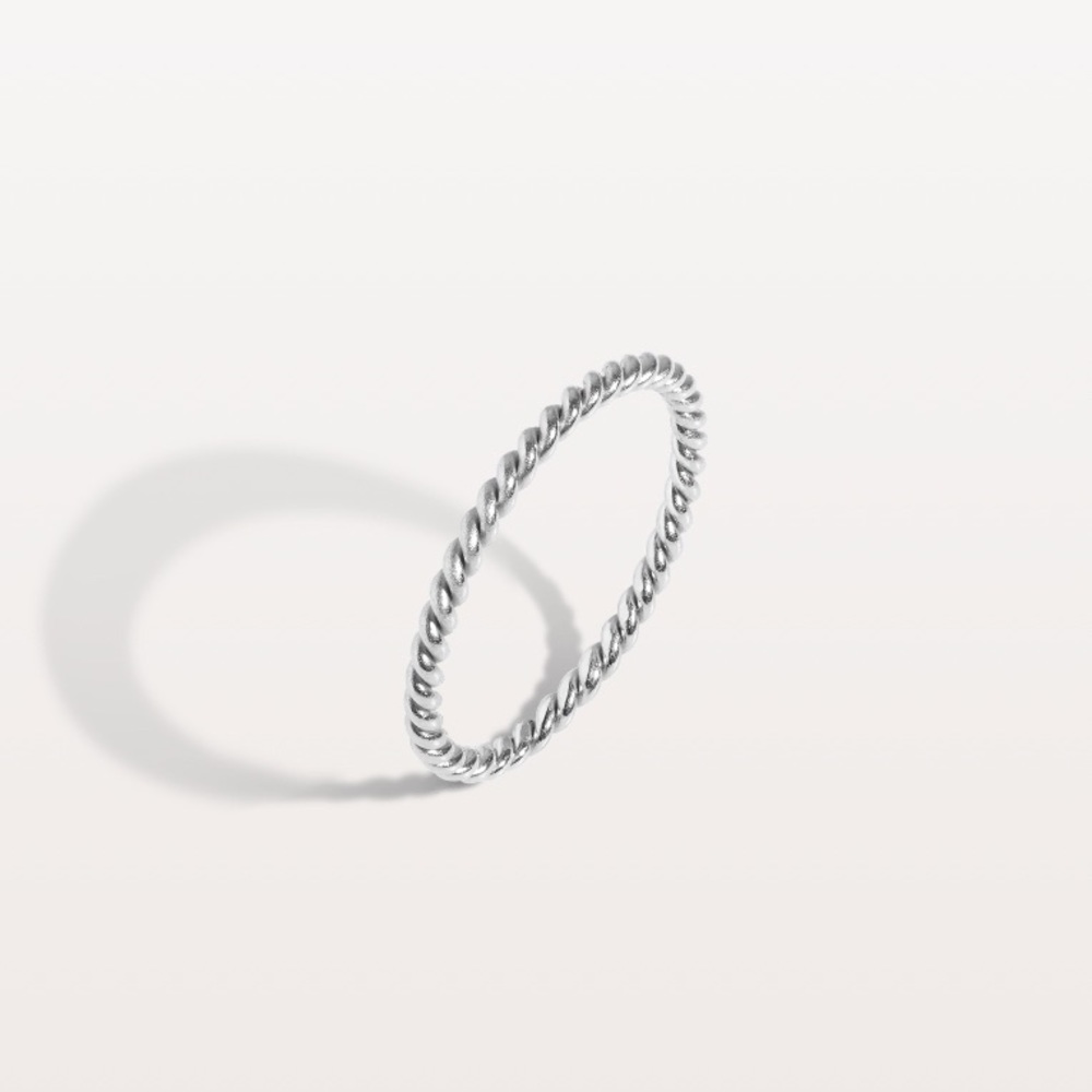Silver Stackable Twist Ring